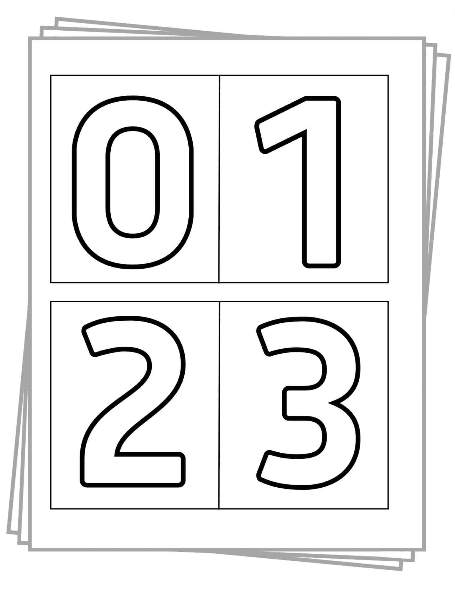 Free Printable 3 Inch Number Stencils