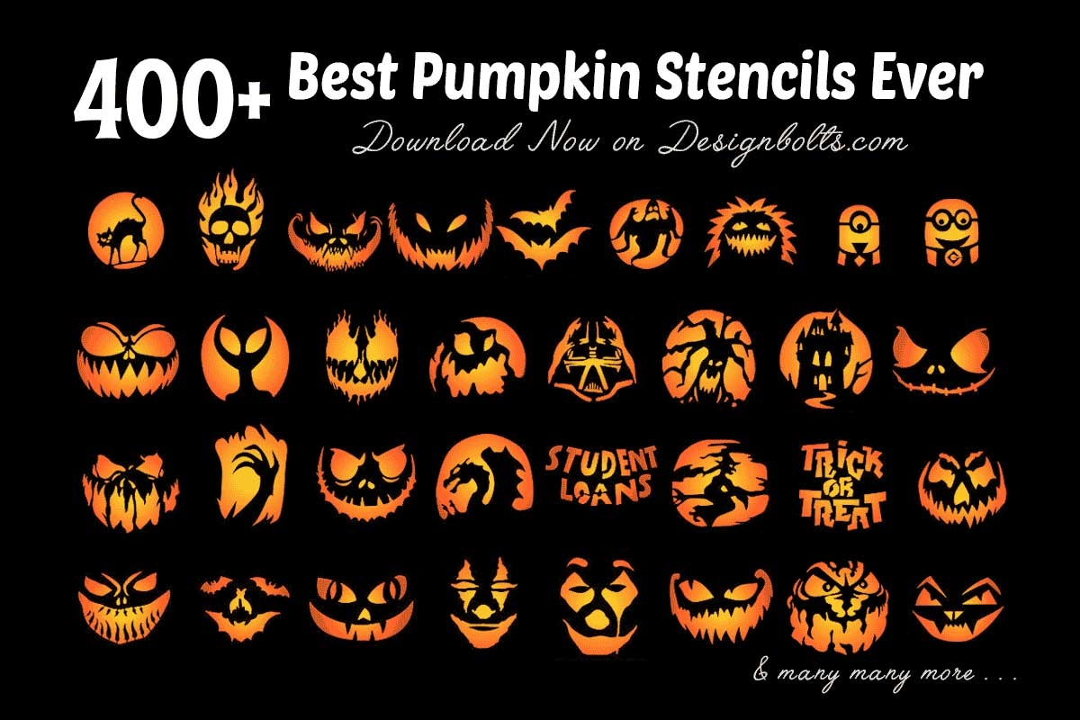 10 For Kids Simple Free Scary Halloween Pumpkin Carving Stencils 2024 Designbolts