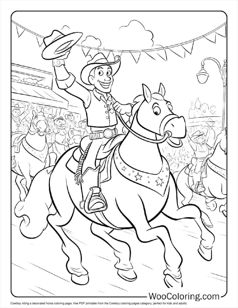100 Cowboy Coloring Pages Free PDF To Print Woo Coloring