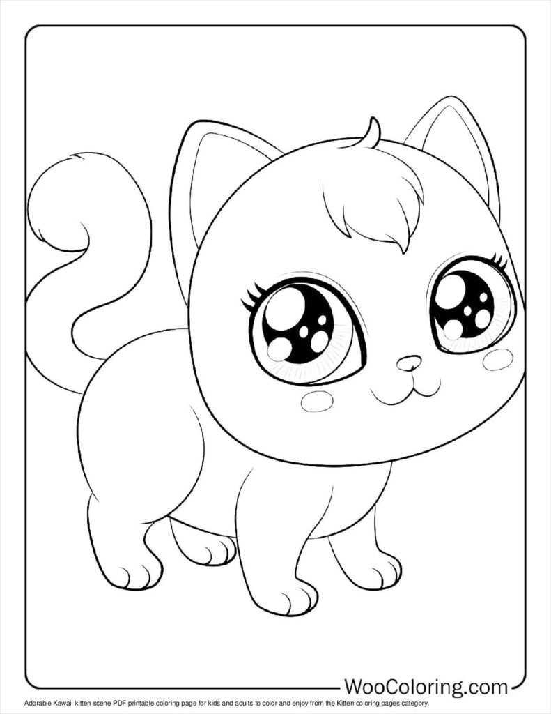 Printable Kitten Coloring Pages