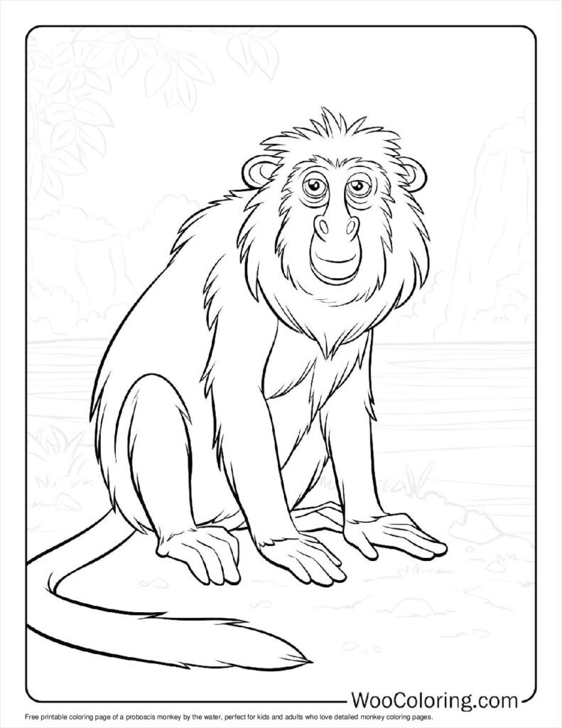 Free Monkey Printable Coloring Pages For Adults