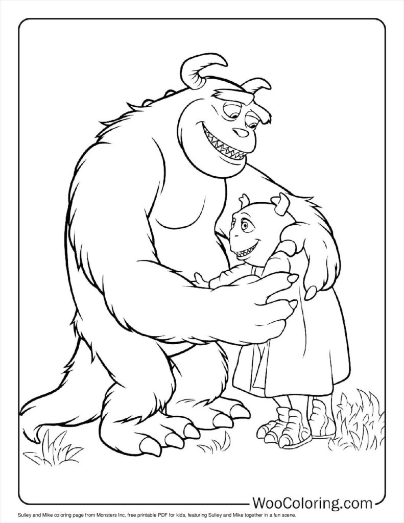 100 Monsters Inc Coloring Pages Free PDF To Print Woo Coloring