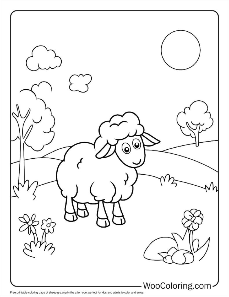 Sheep Coloring Page Printable