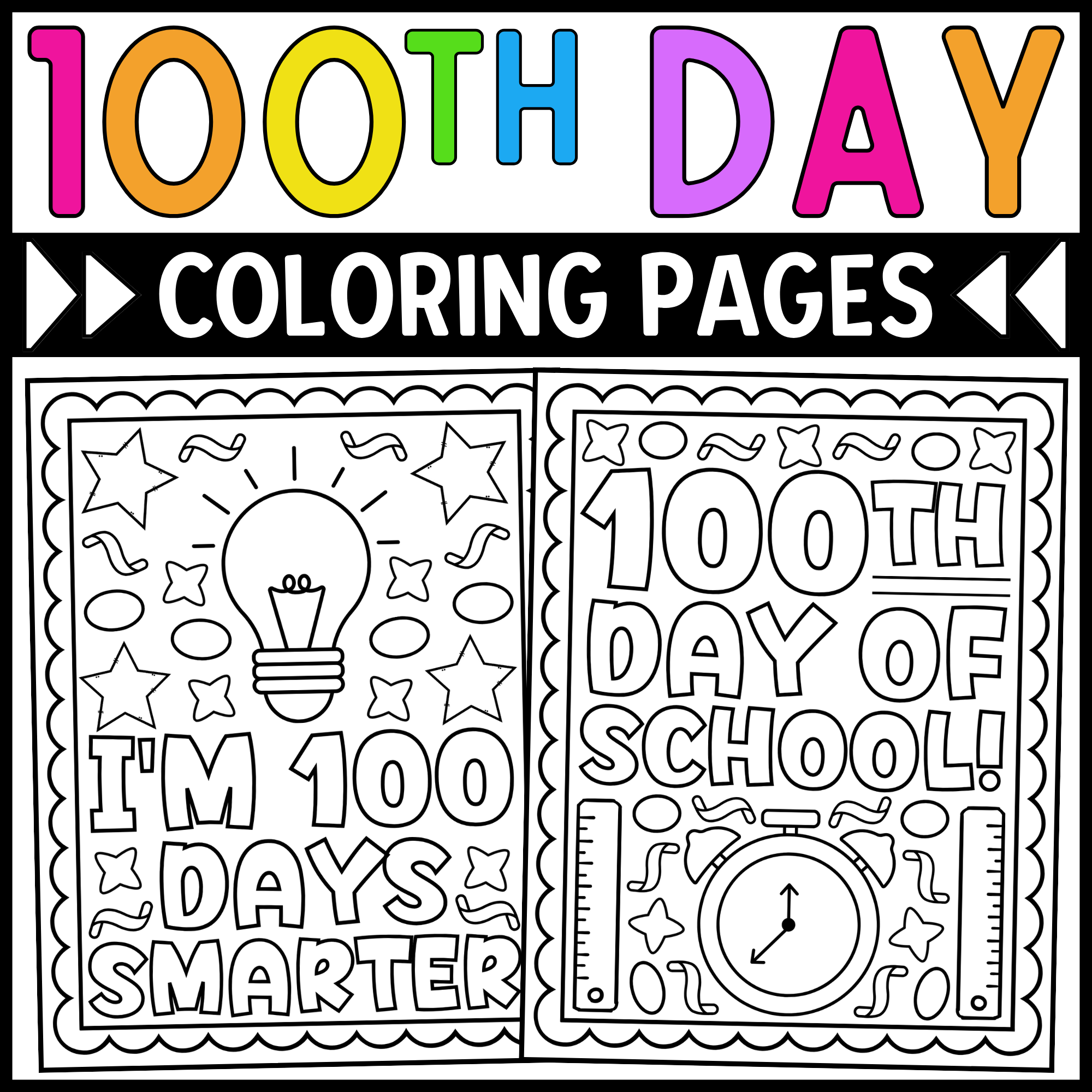 100th Day Of School Printable Coloring Pages