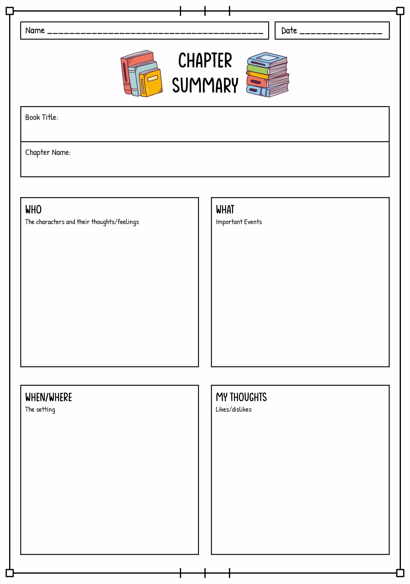 Printable Video Summary Worksheet