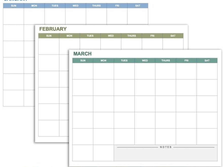 15 Free 2025 Monthly Calendar Templates Smartsheet