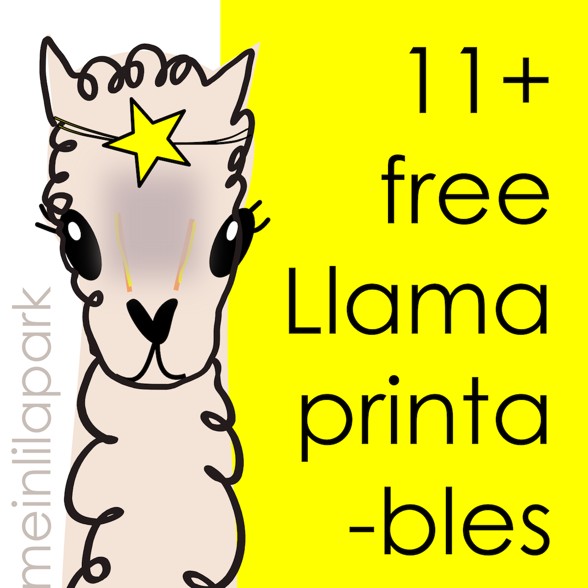 15 Free Llama Printables And Downloads Lama Zum Ausdrucken Round up