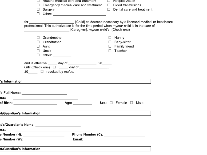 15 Free Printable Medical Consent Forms For Adults Free To Edit Download Print CocoDoc