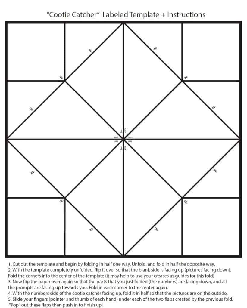 Free Printable Fortune Teller Template