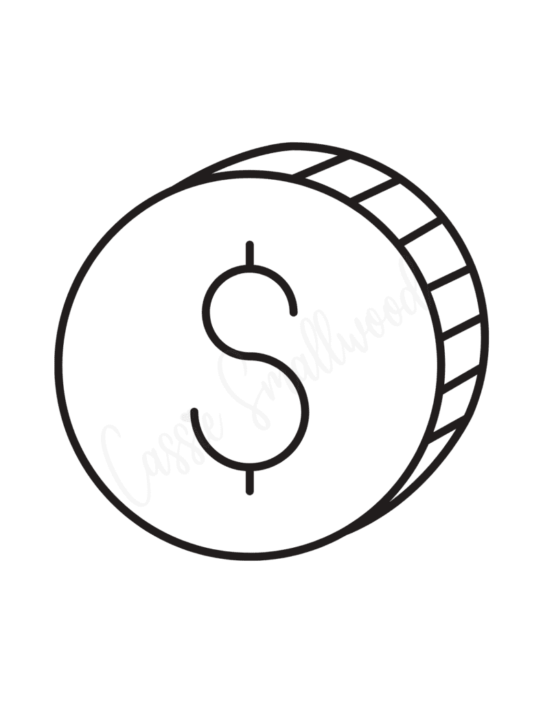 Gold Coin Template Printable