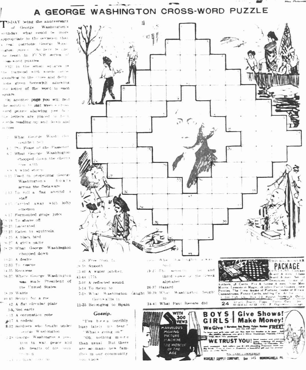 Printable Crossword Puzzles About History Of Washington Dc