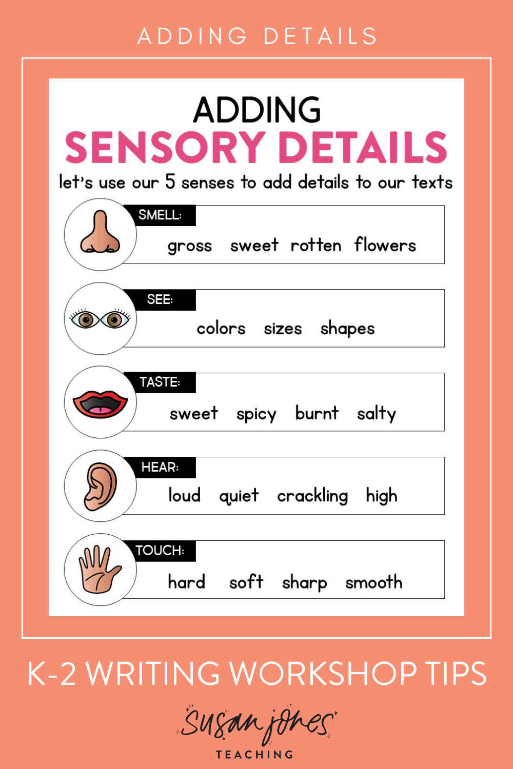 2 Easy Ways To Get Students Adding Details To Their Writing Susan Jones Teaching