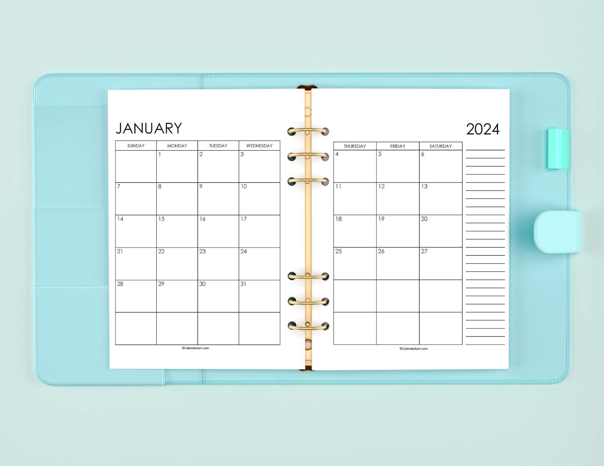 2 Page Monthly Calendars 2024 And Undated Versions CalendarKart