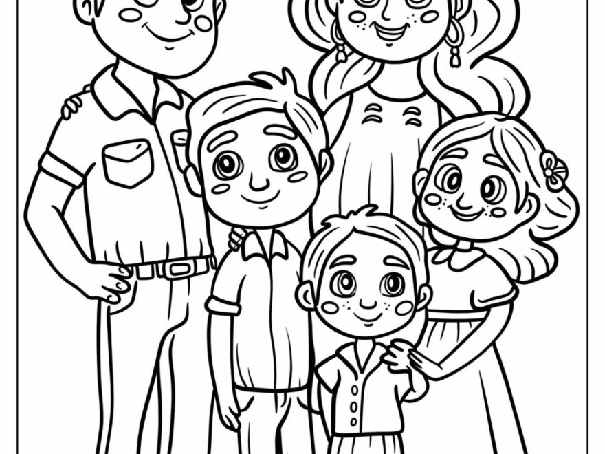 20 Family Coloring Pages Free PDF Printables