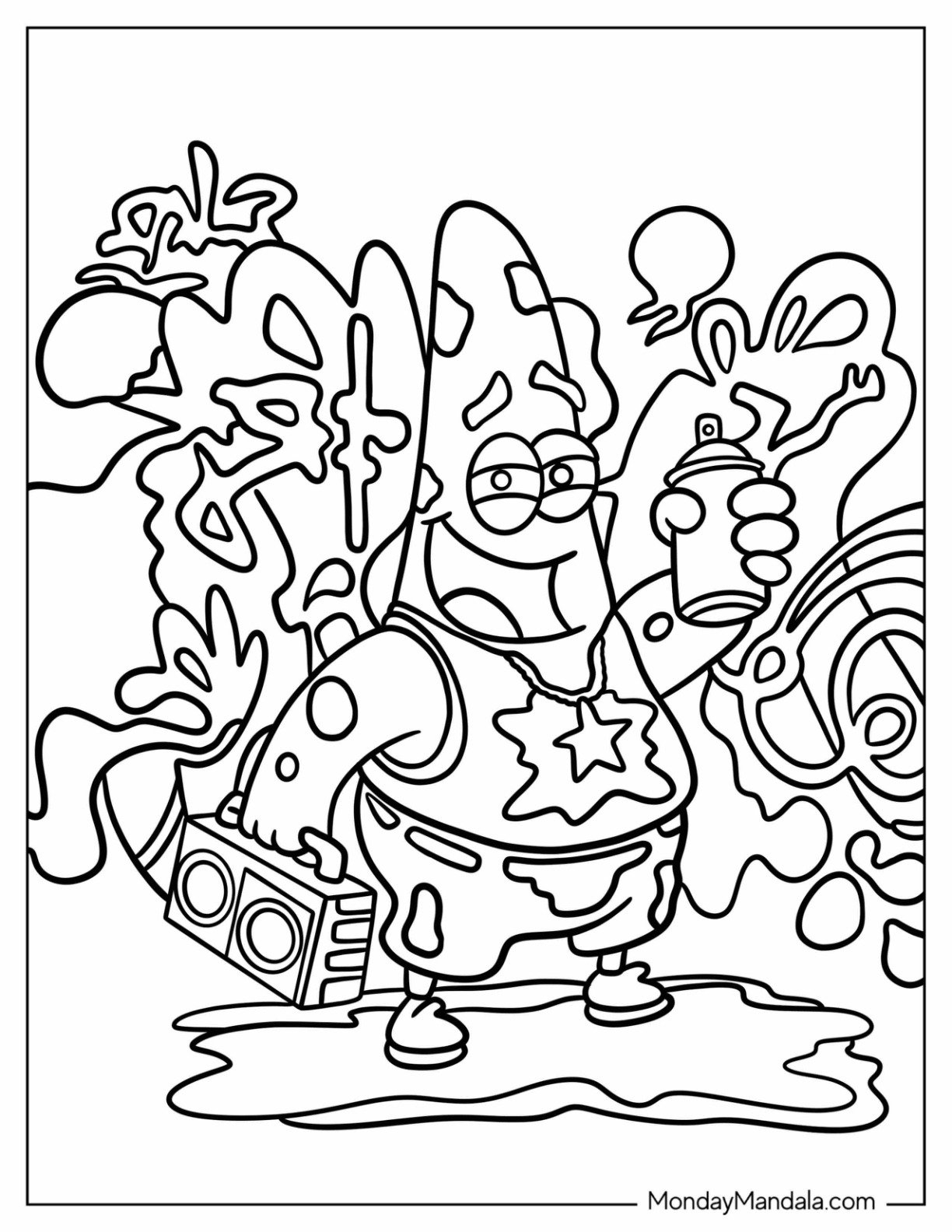 Free Printable Graffiti Coloring Pages