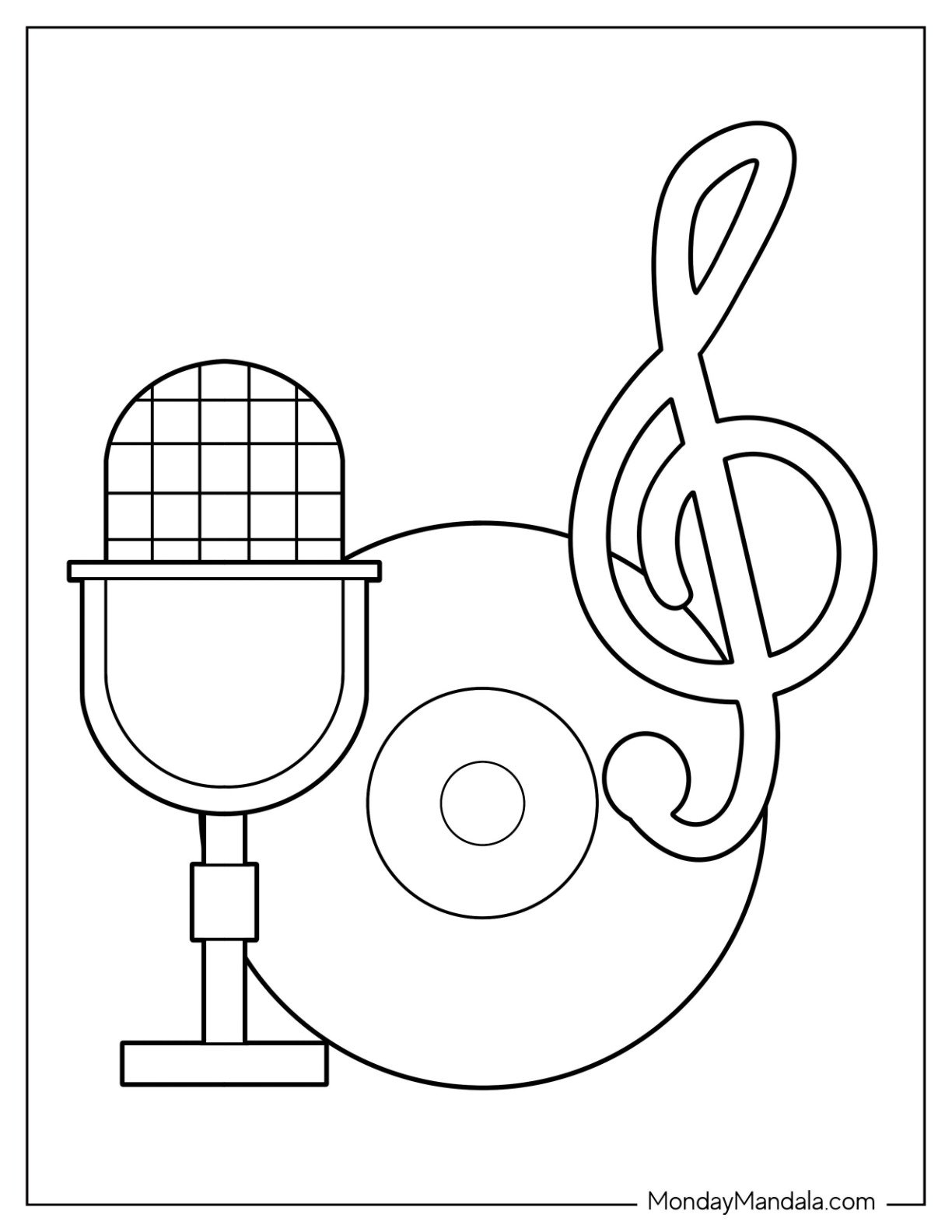 Music Notes Printable Coloring Pages