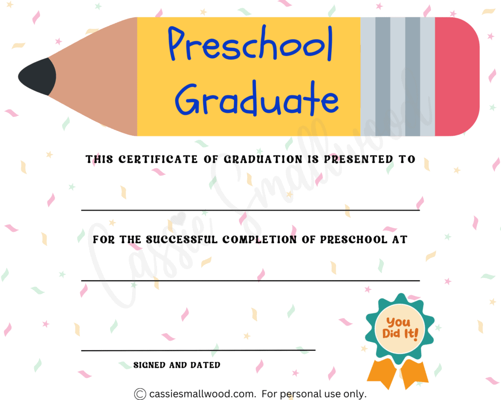 Free Printable Editable Head Start Graduation Certificates