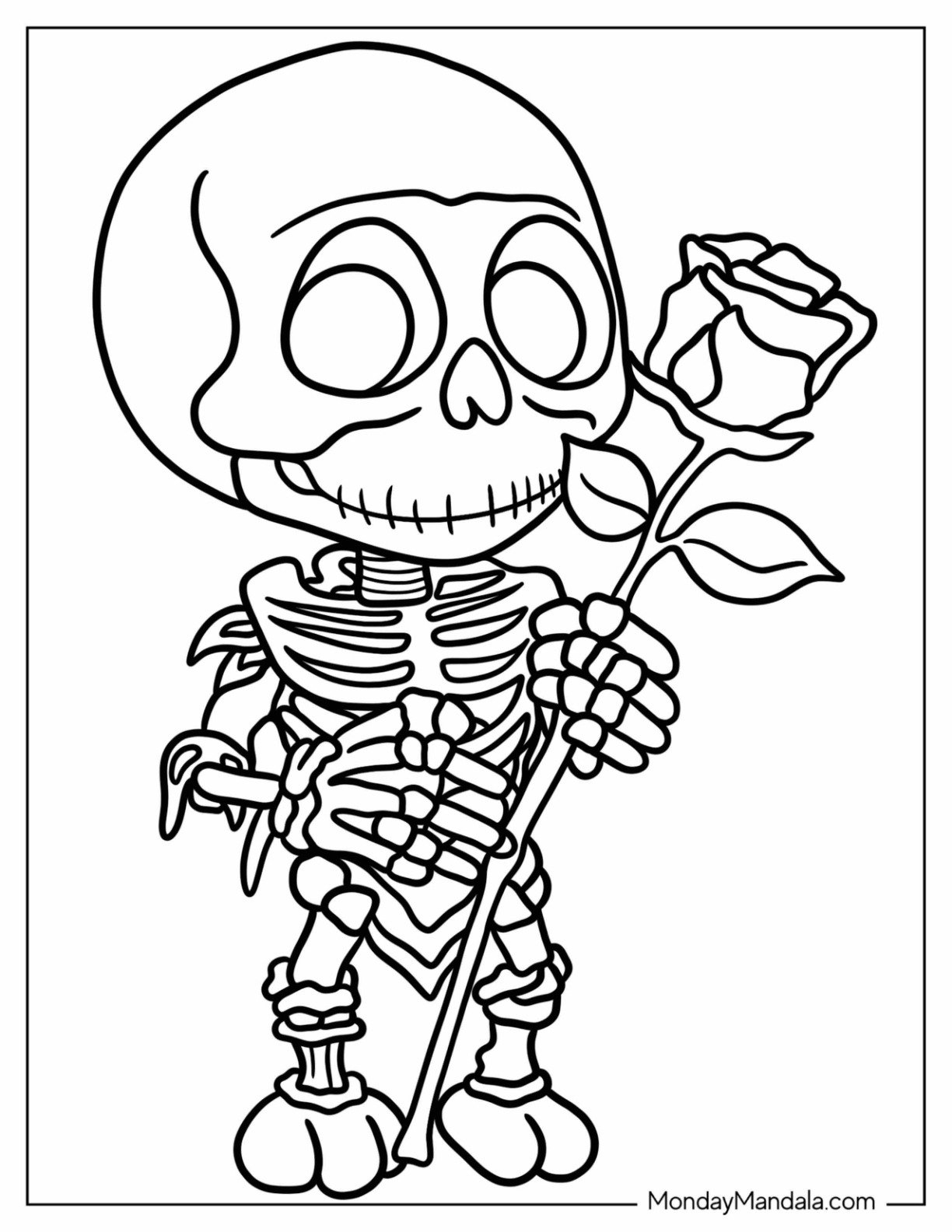 20 Skeleton Coloring Pages Free PDF Printables 