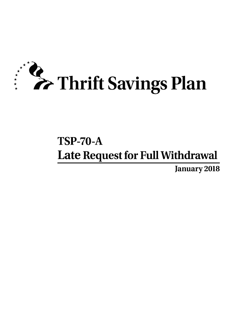 2018 2025 Form TSP 70 A Fill Online Printable Fillable Blank PdfFiller