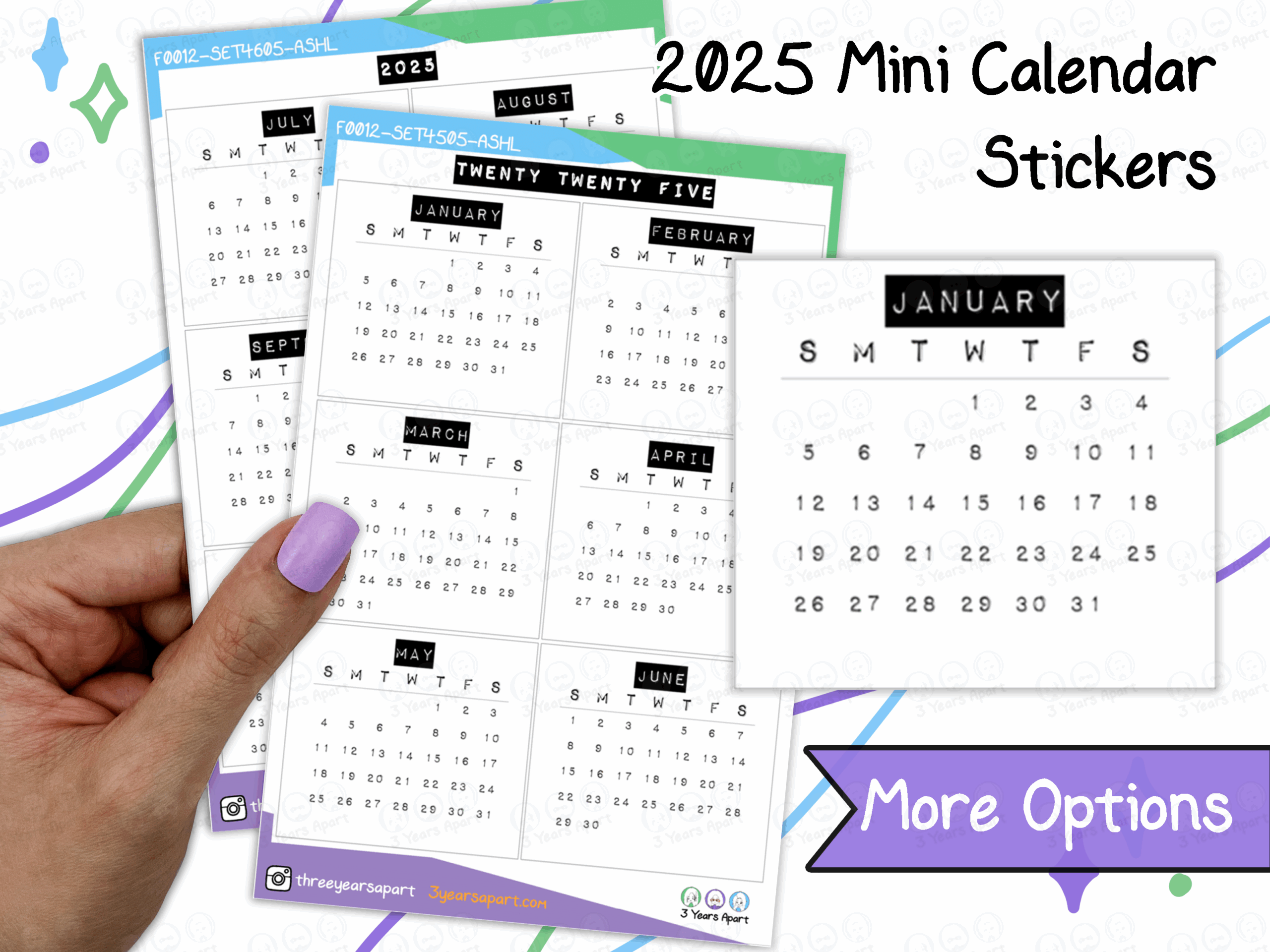 Printable Bullet Journal Calendar 2025