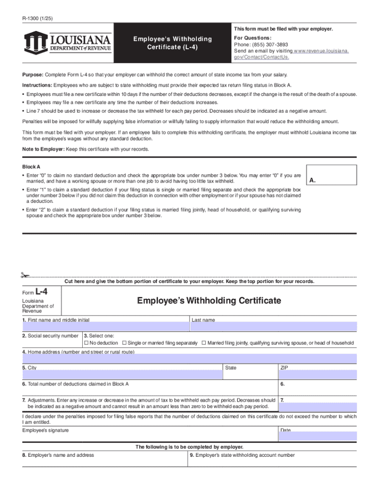 2025 Form LA R 1300 Fill Online Printable Fillable Blank PdfFiller