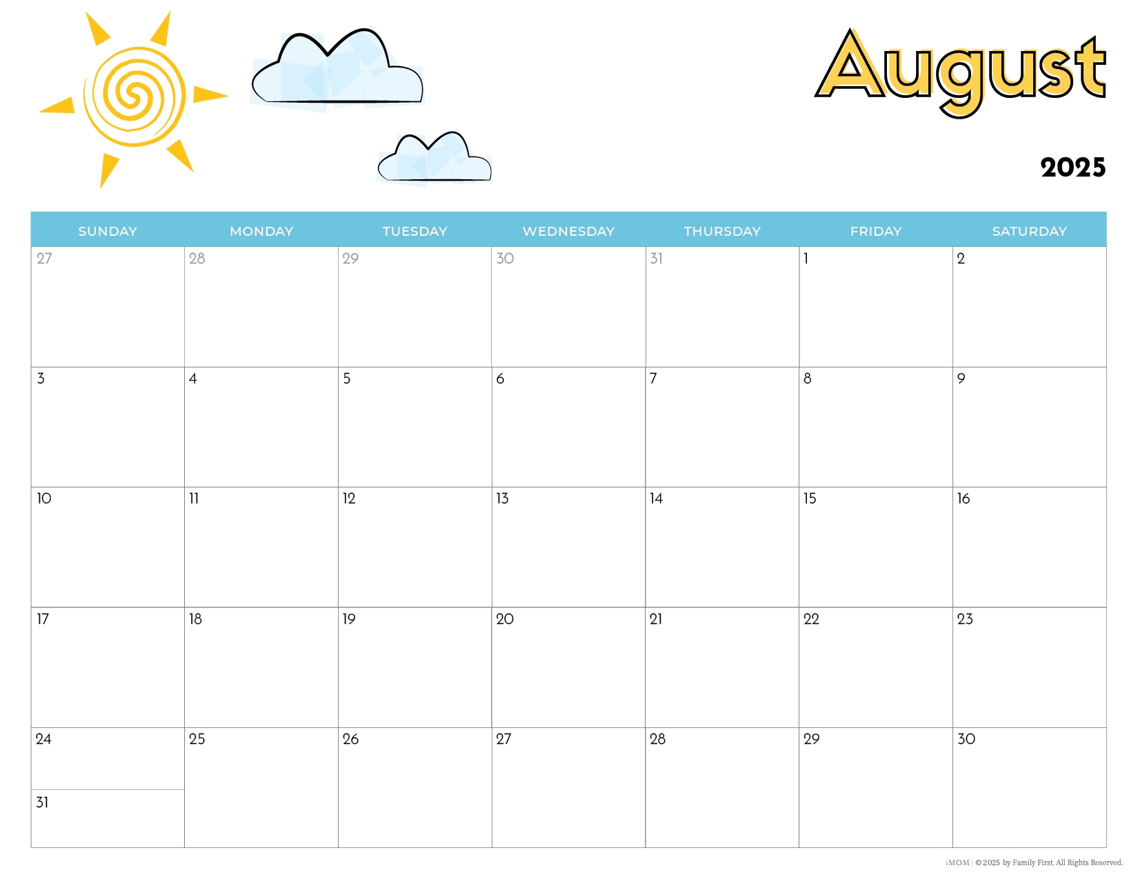 2025 Kids Printable Diy Calendar