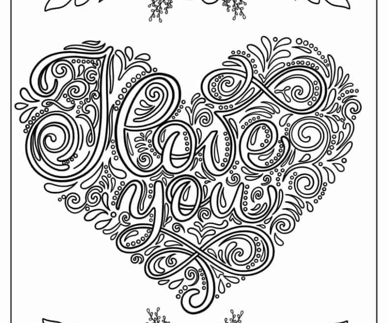 22 I Love You Coloring Pages Free PDF Printables