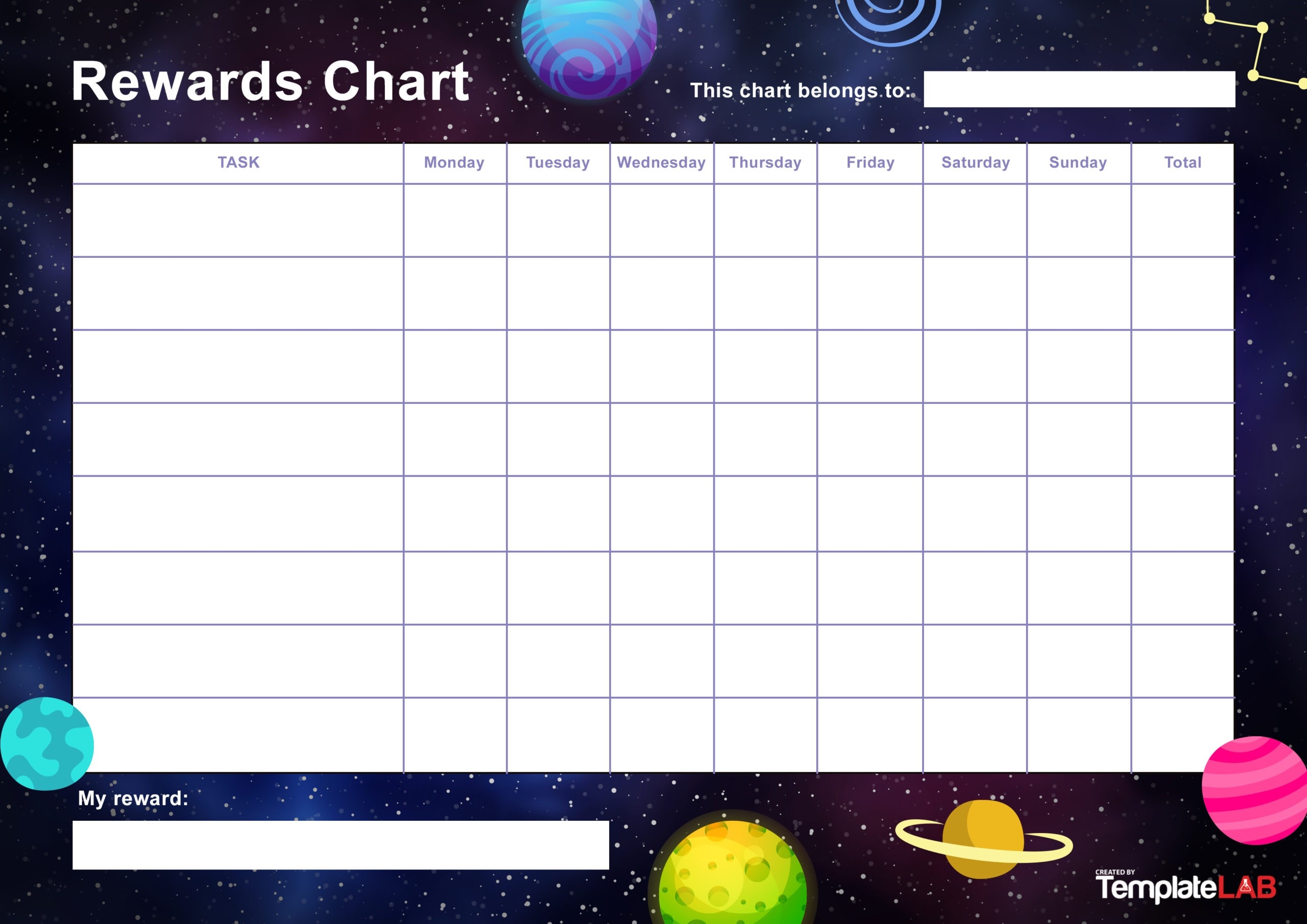 22 Printable Reward Charts For Kids PDF Excel Word 