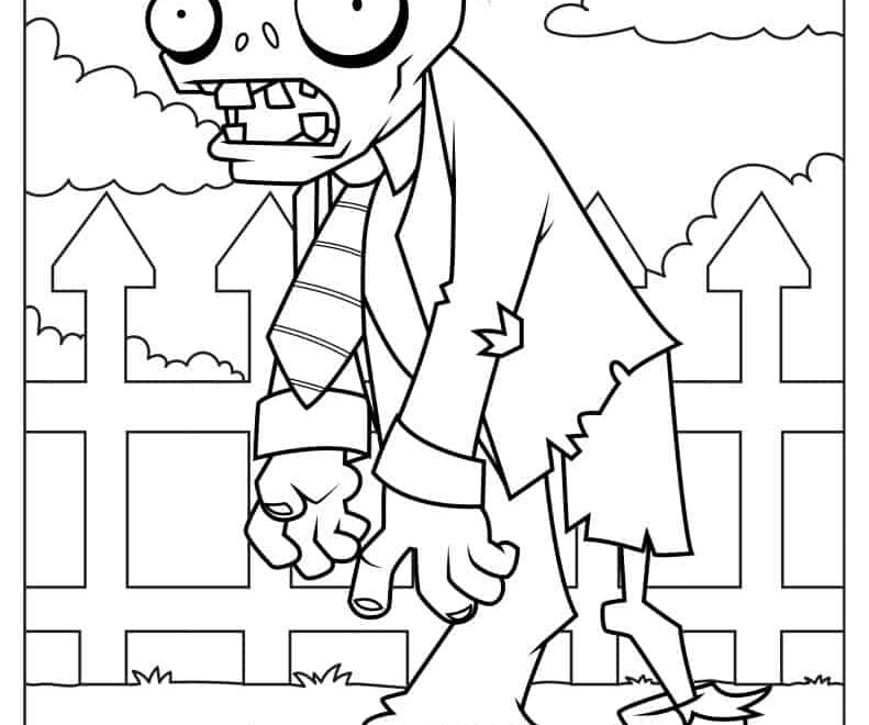 25 Zombie Coloring Pages Free PDF Printables