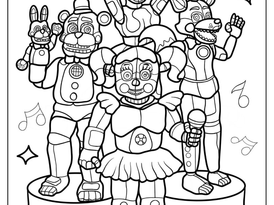 28 Five Nights At Freddie s Coloring Pages Free PDF Printables