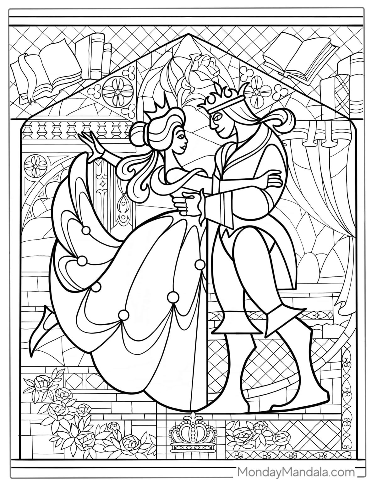 28 Stained Glass Coloring Pages Free PDF Printables 