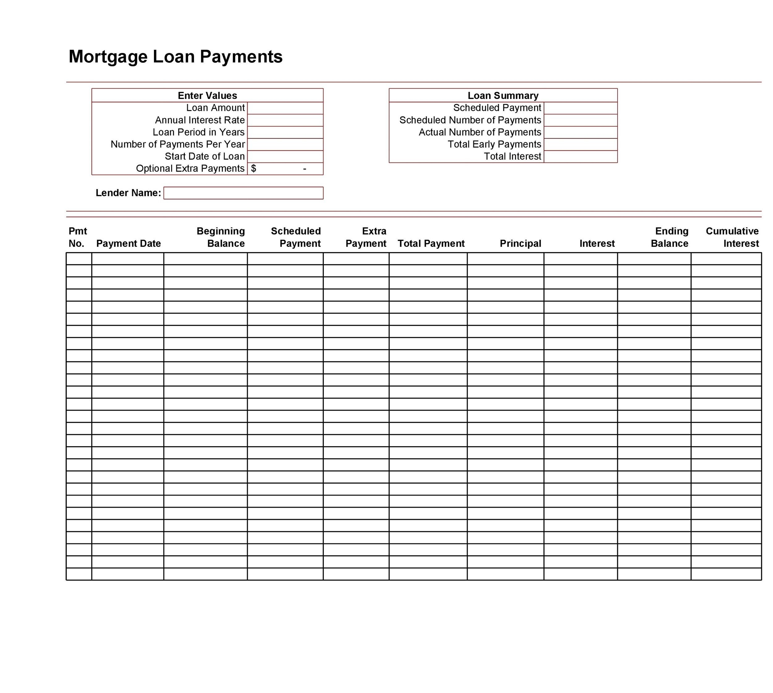 28 Tables To Calculate Loan Amortization Schedule Excel TemplateLab