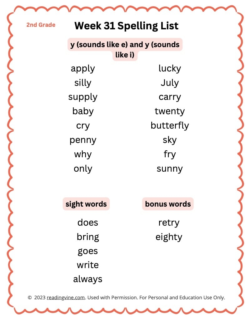 Free Printable Spelling Worksheets For 2nd Grade