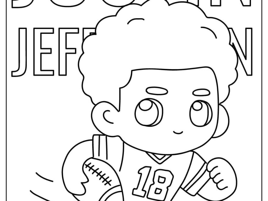 30 Justin Jefferson Coloring Pages Free Printable PDF JPG PNG Online Coloring