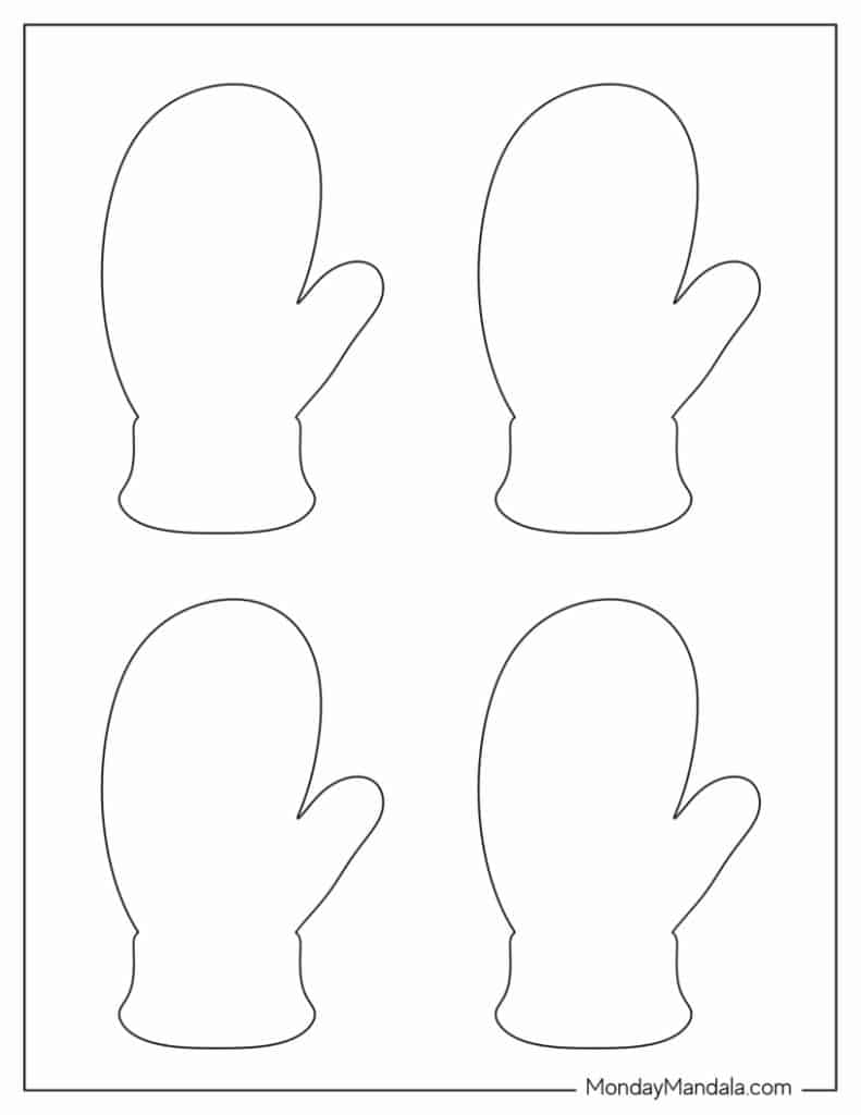 32 Mitten Templates Free PDF Printables 
