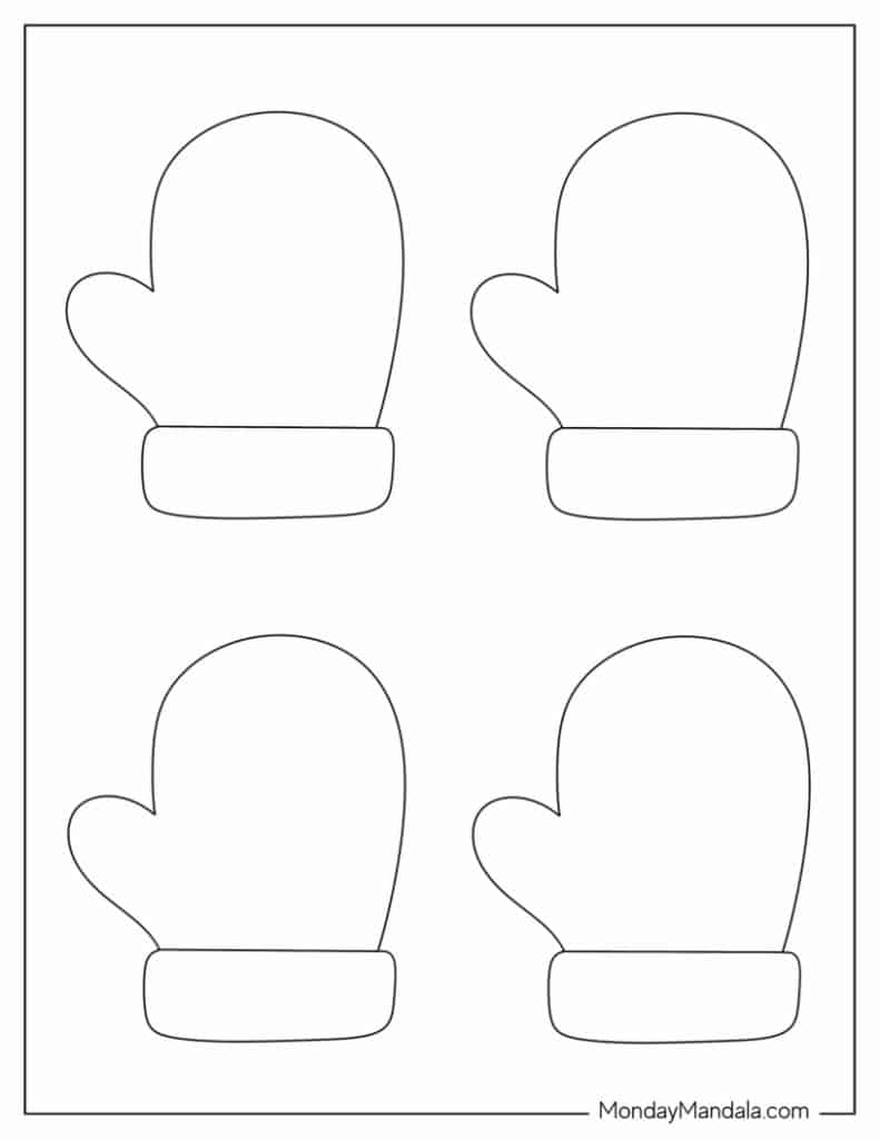 32 Mitten Templates Free PDF Printables 