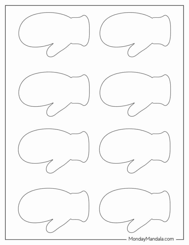 Beautiful Mitten Patterns To Color Printable