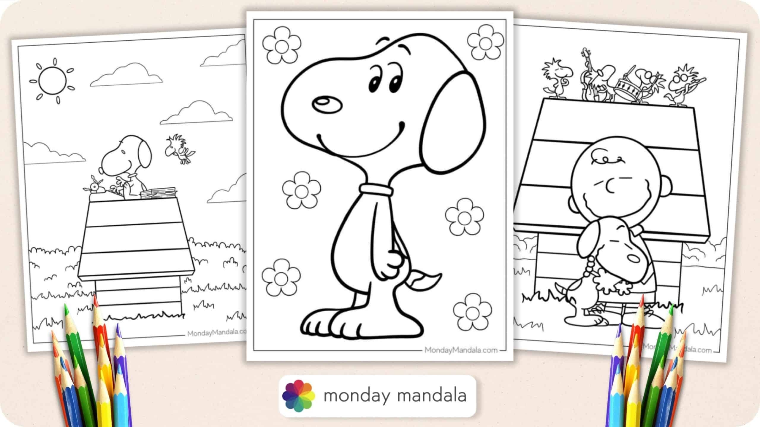32 Peanuts Snoopy Coloring Pages Free PDF Printables 