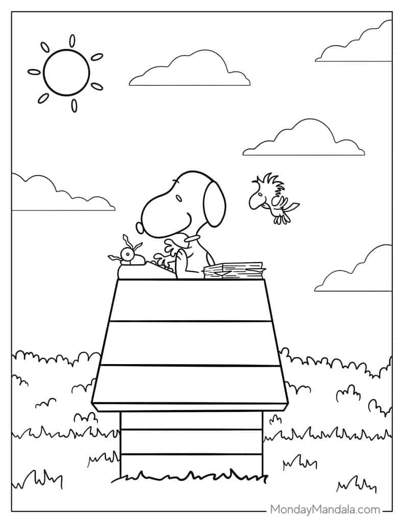Free Printable Snoopy Coloring Pages