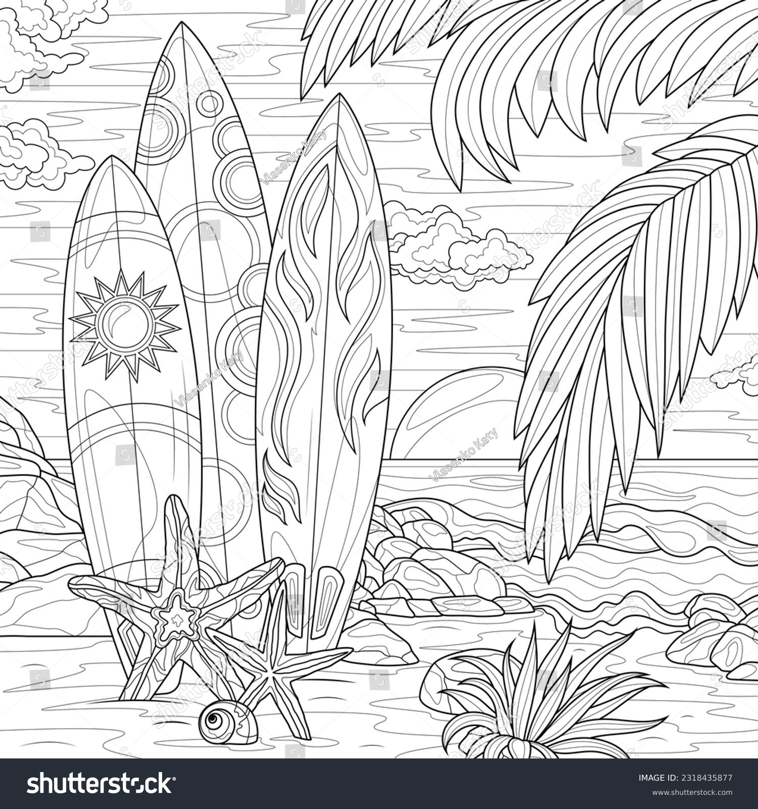 33 Thousand Coloring Book Beach Royalty Free Images Stock Photos Pictures Shutterstock