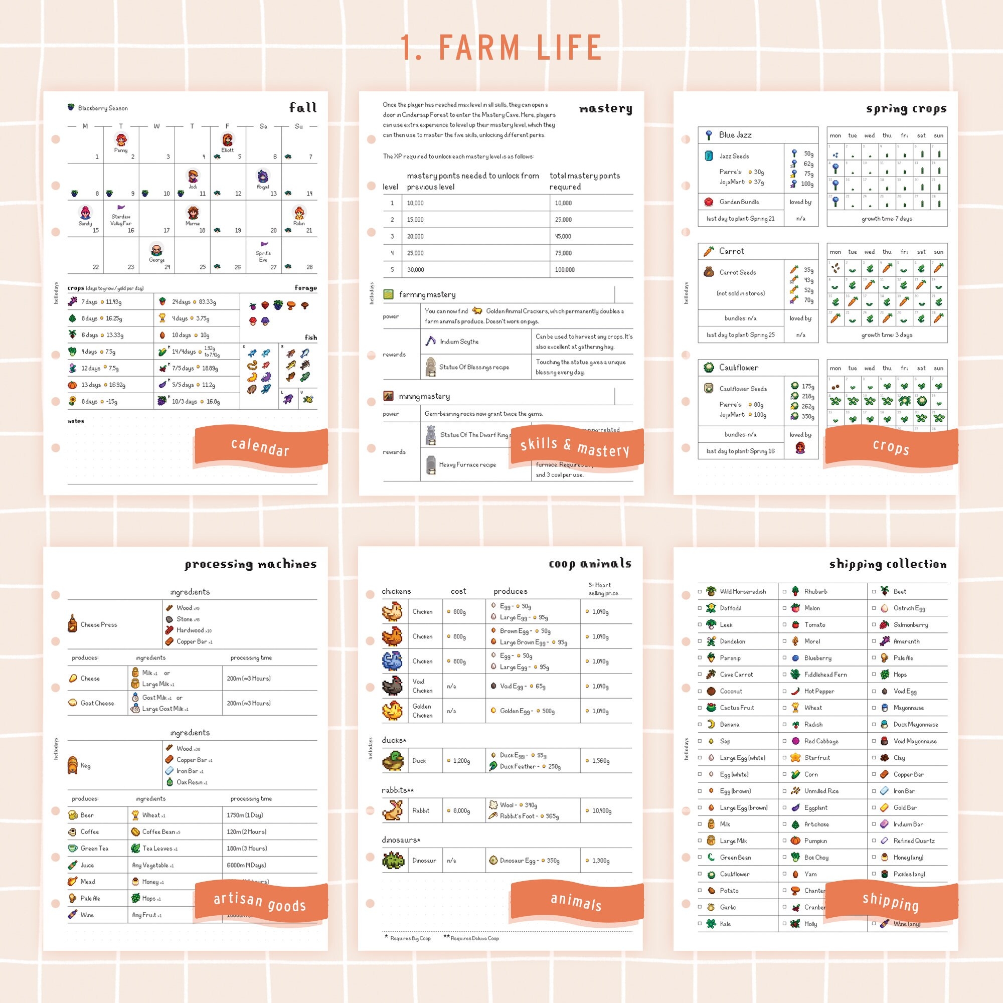 330 PAGES Updated To 1 6 Stardew Valley Planner Game Guide PDF Personal Size Checklists Inventory Calendars Printable PDF Etsy