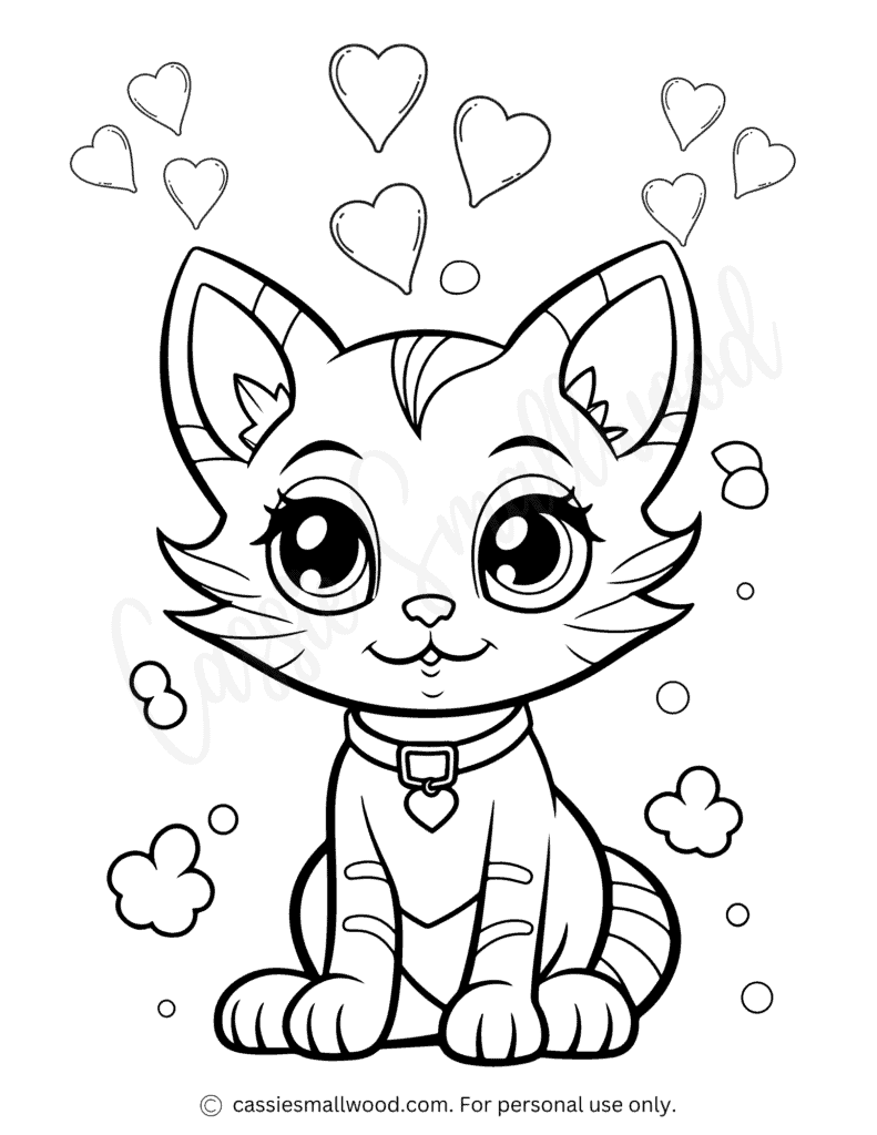 Printable Cat Coloring Page