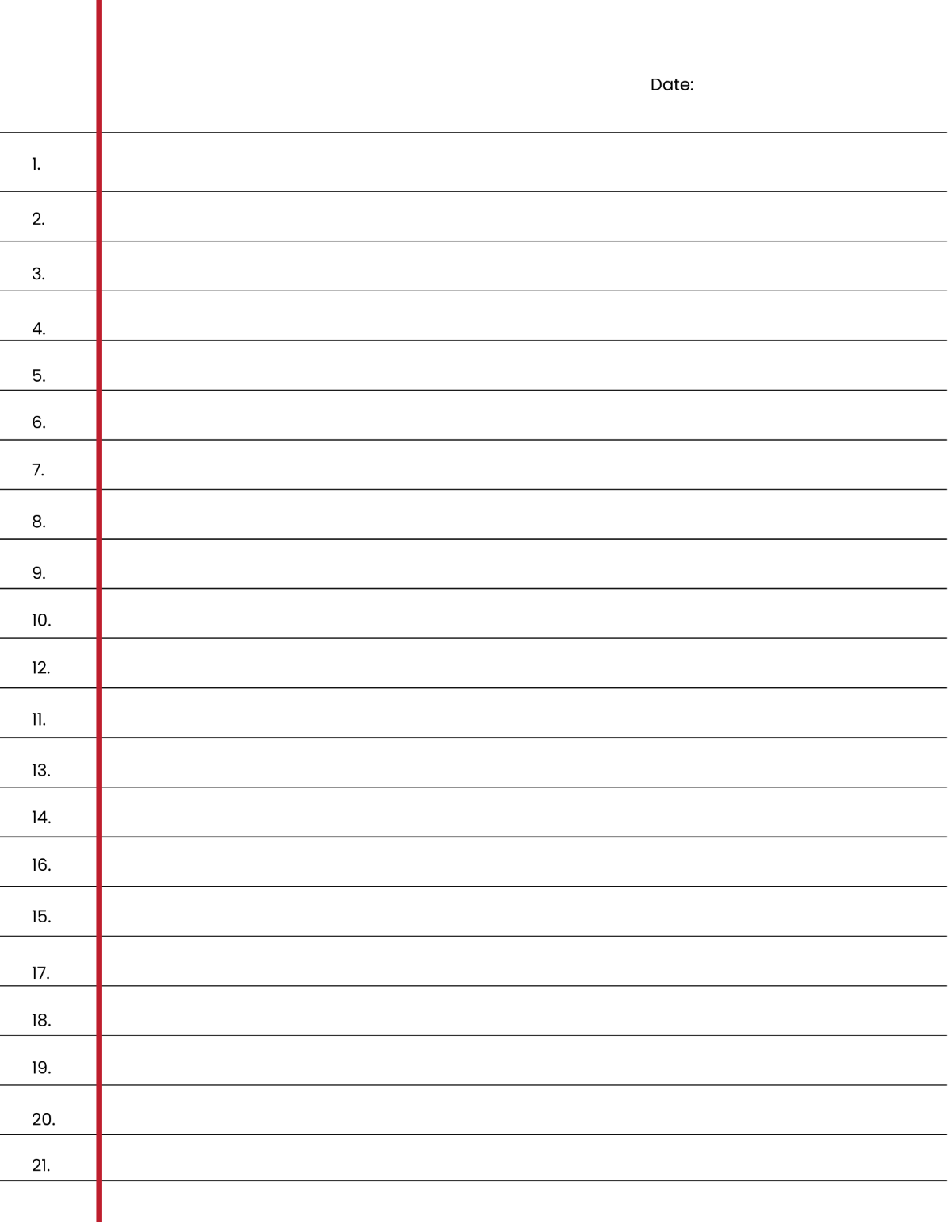 Free Printable Bold Lined Paper