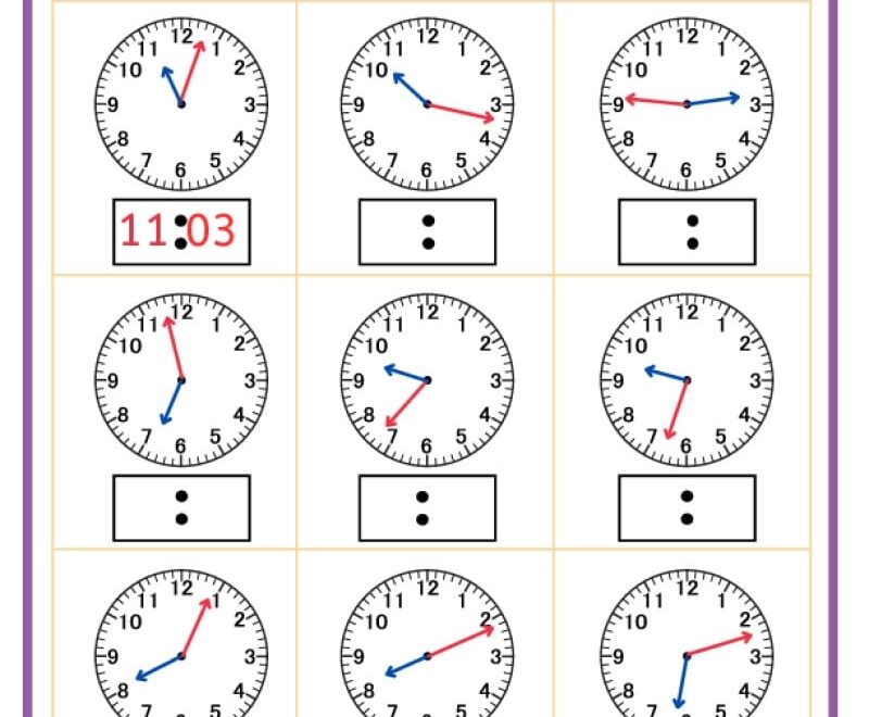 3rd Grade Telling Time Worksheets K12 Math Worksheets