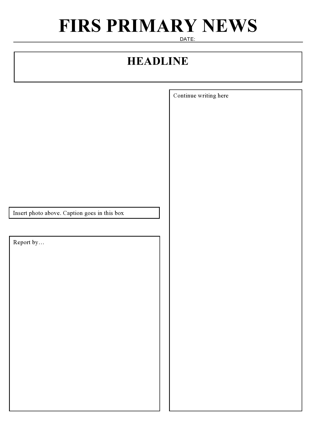 Free Printable Newspaper Template