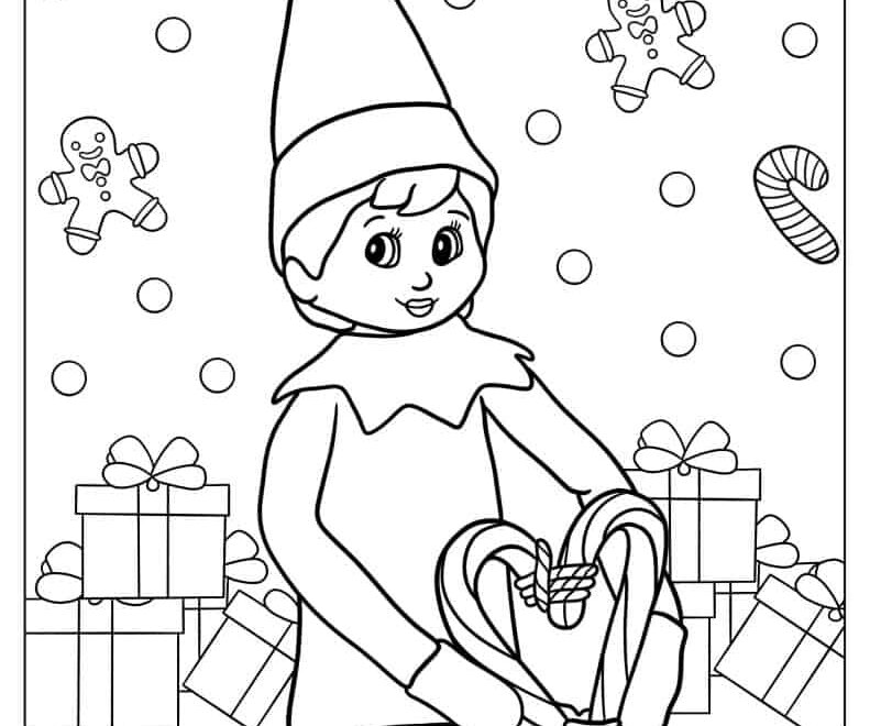 44 Elf On The Shelf Coloring Pages Free PDF Printables