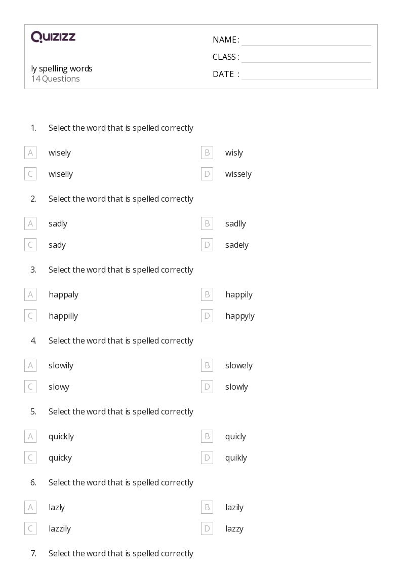 50 Spelling Worksheets For 2nd Grade On Quizizz Free Printable Worksheets Library