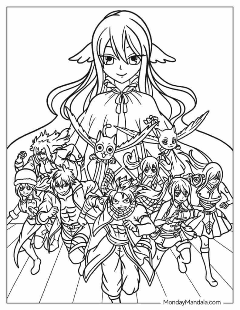 Anime Coloring Pages Printable