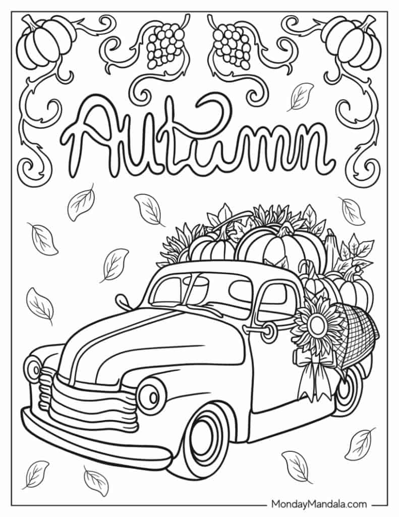 68 Autumn Fall Coloring Pages Free PDF Printables 