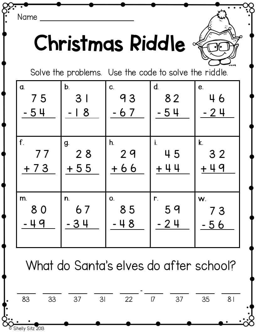 7 Elf Activities And A Christmas Math Freebie Second Grade Teaching Blog